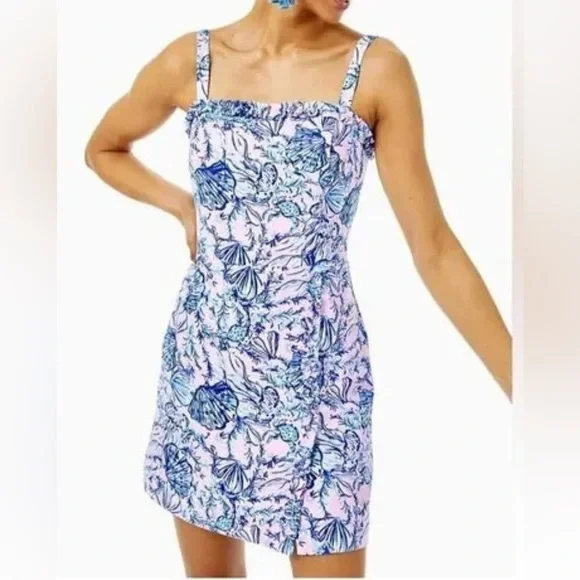 Lilly Pulitzer ZENON RUFFLE ROMPER  Lilac A Little Jelly size 2-like new - Picture 9 of 10